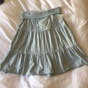 Urban Outfitters light blue skirt, bohemian look
